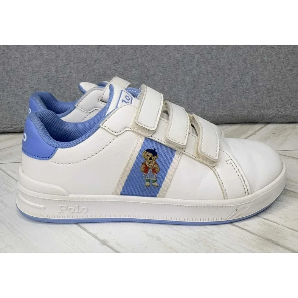 POLO RALPH LAUREN Heritage Court‎ II Bear EZ Sneakers Girls Size 13.5 Preppy